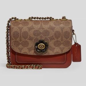 COACH Madison Signature Coated Canvas Mini Shoulder Bag BRAND NEW